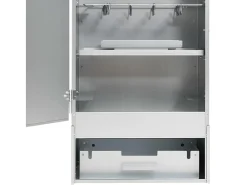 Defumador com mesa aço galvanizado