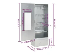 Defumador com mesa aço galvanizado