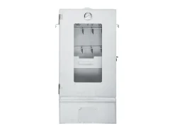 Defumador com mesa aço galvanizado