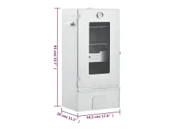 Defumador com mesa aço galvanizado
