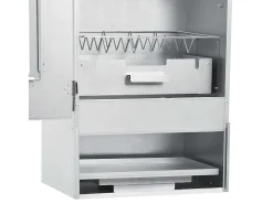 Defumador com mesa aço galvanizado