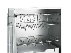 Defumador com mesa aço galvanizado