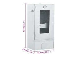 Defumador de forno c/ 1 Kg de aparas de madeira 44,5x29x83 cm