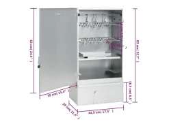 Defumador p/ churrasqueira c/ gerador fumo frio aço galvanizado