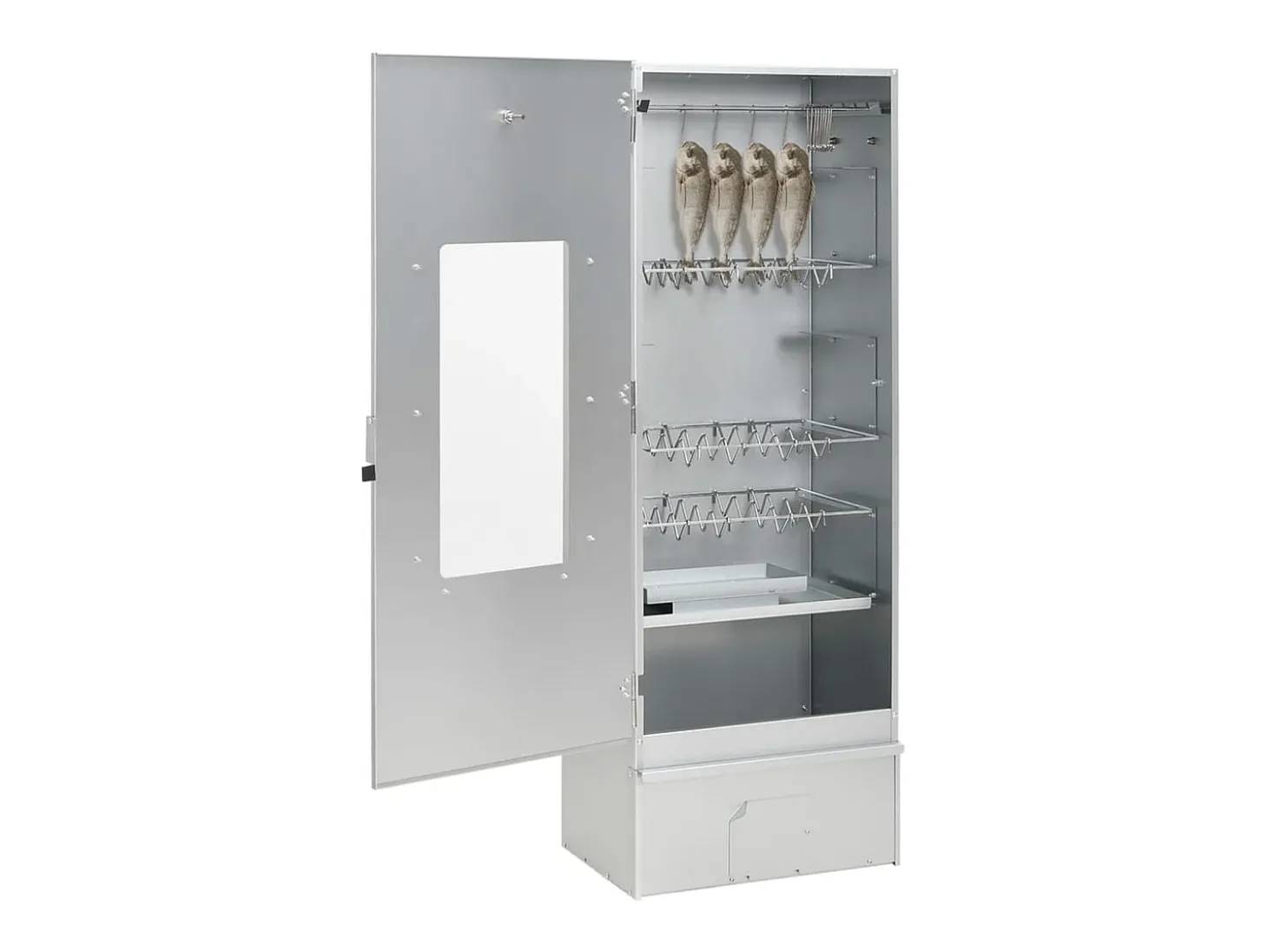 Defumador p/ churrasqueira c/ gerador fumo frio aço galvanizado