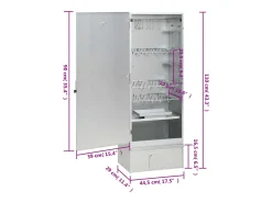 Defumador p/ churrasqueira c/ gerador fumo frio aço galvanizado