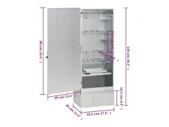 Defumador p/ churrasqueira c/ gerador fumo frio aço galvanizado