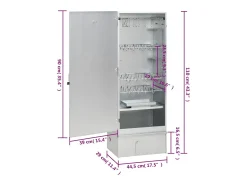 Defumador p/ churrasqueira c/ gerador fumo frio aço galvanizado