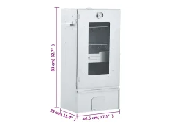Defumador p/ churrasqueira c/ gerador fumo frio aço galvanizado