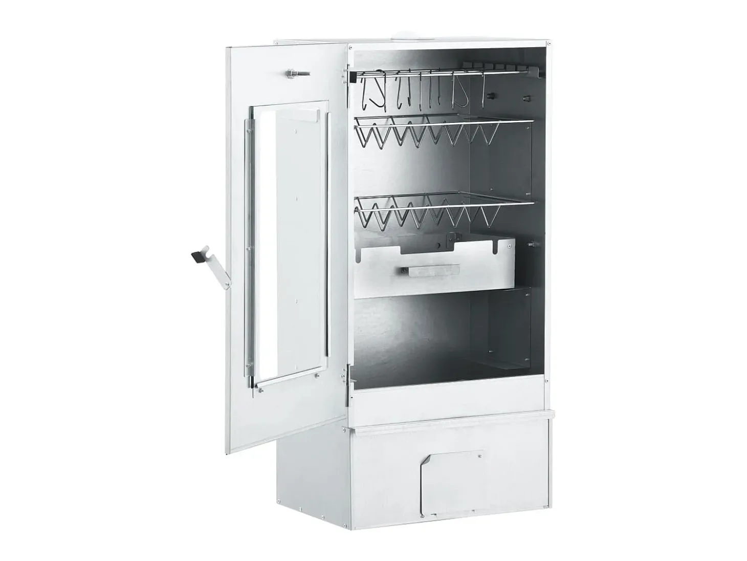 Defumador p/ churrasqueira c/ gerador fumo frio aço galvanizado