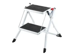 Degrau-Escada SucceBuy 2 Degraus Dobrável 3 Alturas Ajustáveis Carga Máxima 150 kg - Seguro e Estável para Trabalhos em Altura