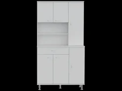 Della MT Armário em melamina, com gaveta de calha metálica, 168.91 cm X 89.91 cm X 34.79 cm , Branco