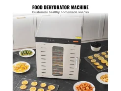 Desidratador SucceBuy Desidratador Alimentar com 10 Pratos, Secador de Frutas Secas em Aço Inoxydável de 1000 W