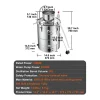 Destilador de Álcool SucceBuy Destilador de Água sem Gás e Álcool de 34 L com Barril Thumper e Bomba de Água