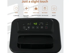 Desumidificador de 25 litros com secador de roupa - Visor LED - Branco e Preto