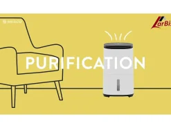Desumidificador e purificador de ar MeacoDry Arete® One 12 L – Remove humidade e bolor, silencioso, baixo consumo, com filtro HEPA incluído e modo noturno.