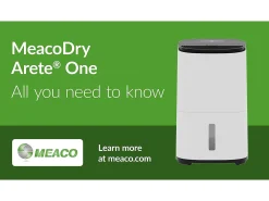Desumidificador e purificador de ar MeacoDry Arete® One 12L – Elimina a humidade e o mofo, silencioso, eficiente, com filtro HEPA e modo noturno