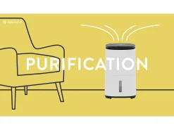 Desumidificador e purificador de ar MeacoDry Arete® One 25L: silencioso, eficiente, grande capacidade, elimina a humidade e o bolor, com filtro HEPA