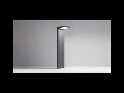 Dissuasor de piso LED solar de 2,2 W alimentado por bateria com fotovoltaico IP54 cinza escuro
