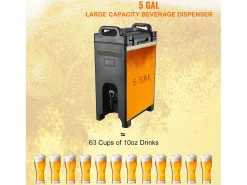 Distribuidor de Bebidas SucceBuy Isotérmico de 19 L LDPE de Qualidade Alimentar, para Restaurante e Loja