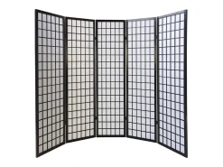 Divisor de ambiente 175x220x2,2 cm preto Shoji