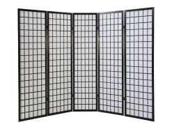 Divisor de ambiente 175x220x2,2 cm preto Shoji