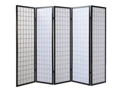 Divisor de ambiente 175x220x2,2 cm preto Shoji