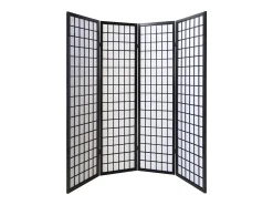 Divisor de ambiente 175x176x2,2 cm Preto Shoji