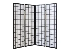 Divisor de ambiente 175x176x2,2 cm Preto Shoji