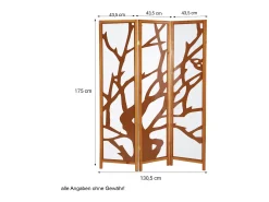 Divisor de ambiente 130,5x2,2x175 cm castanho