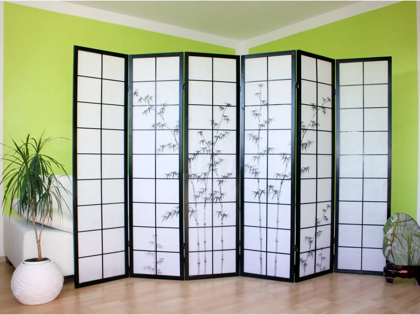 Divisor de ambiente 264x2x179 cm preto Shoji