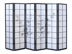 Divisor de ambiente 264x2x179 cm preto Shoji