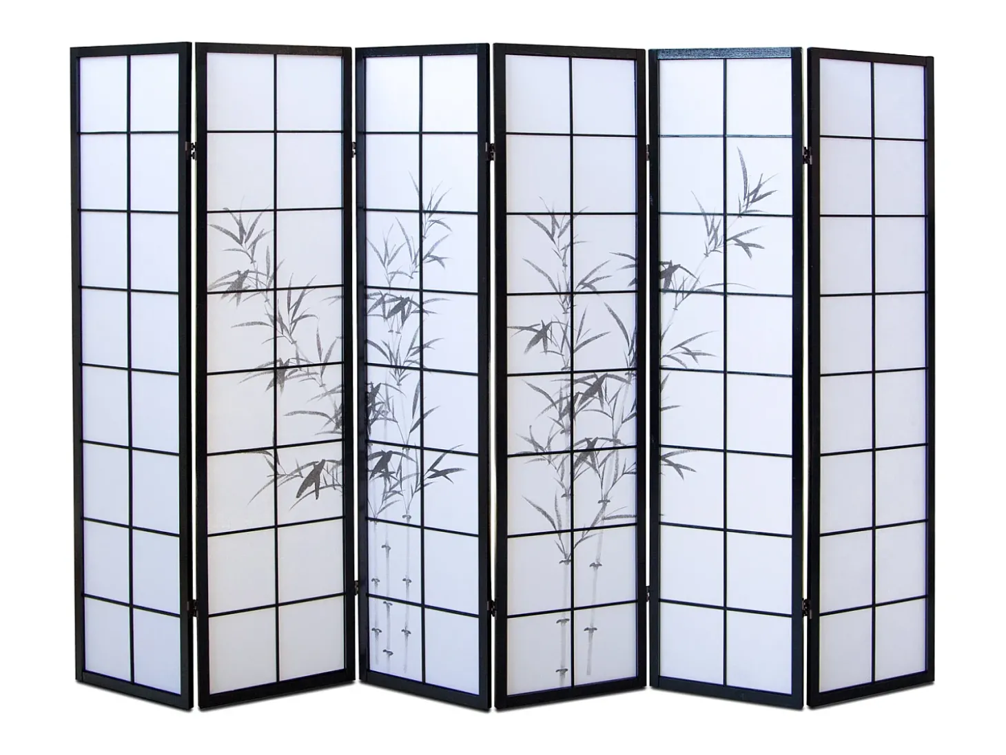 Divisor de ambiente 264x2x179 cm preto Shoji