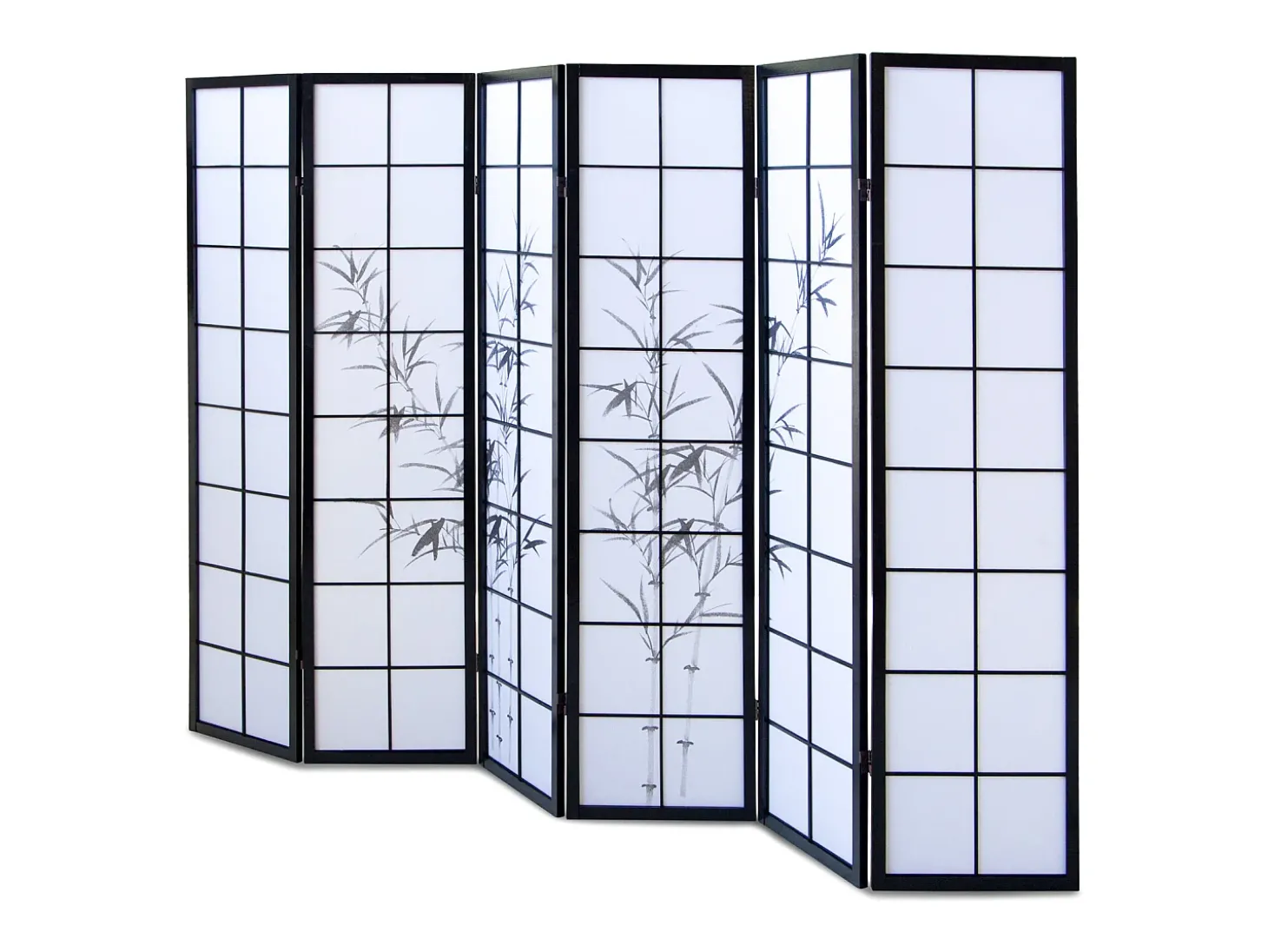 Divisor de ambiente 264x2x179 cm preto Shoji