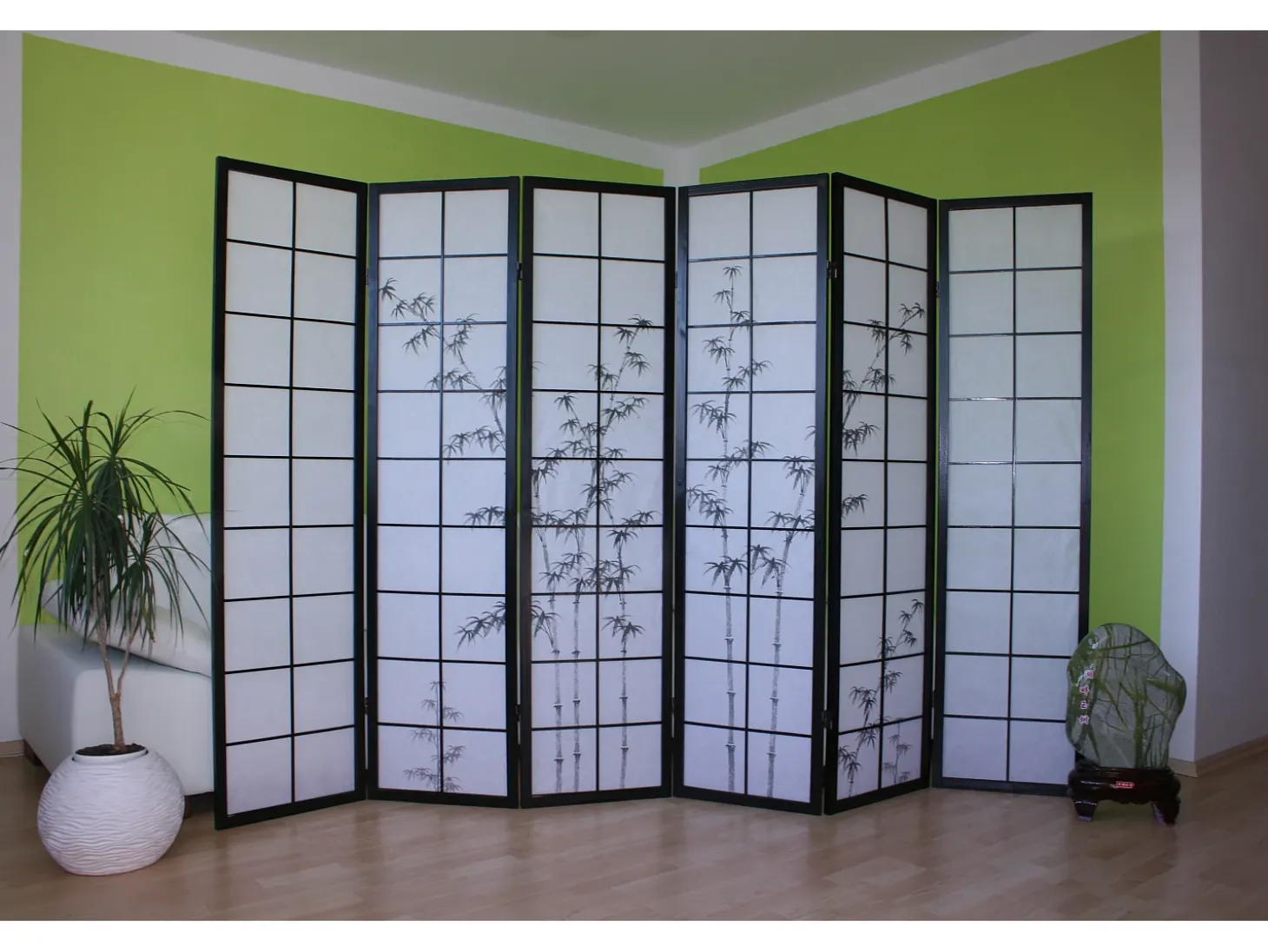 Divisor de ambiente 264x2x179 cm preto Shoji
