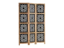 Divisor de ambiente 170x120x2 cm natural preto