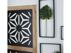 Divisor de ambiente 170x120x2 cm natural preto