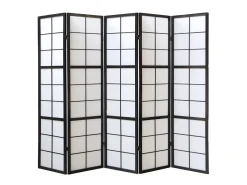 Divisor de ambiente 175x220x2,2 cm preto Shoji