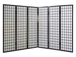 Divisor de ambiente 264x175x2,2 cm preto Shoji