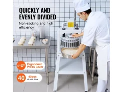 Divisor de Massa Manual SucceBuy 40 Peças, Máquina de Pão de Aço Inoxidável, para Padaria, Restaurante, Comercial