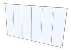 Divisória atelier alumínio termolacado 180x105 branco BAYVIEW