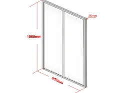 Divisória atelier alumínio termolacado 60x105 branco BAYVIEW