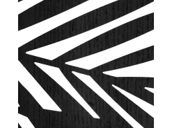 Divisória de ambiente de madeira com 3 painéis Akira Black para sala de estar e quarto