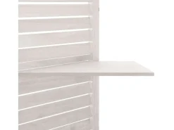 Divisória de ambiente Tiam White com 3 painéis e 3 prateleiras