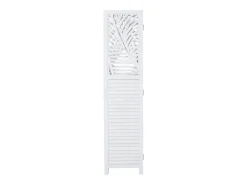 Divisória de ambiente 170x120x2.2 cm branca, biombo de madeira dobrável em 3 partes