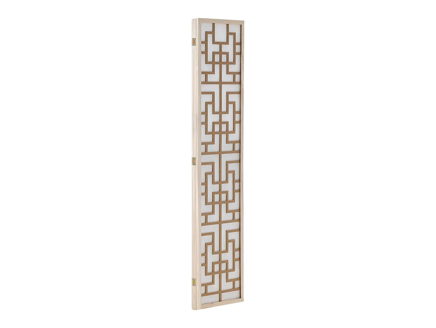 Divisória de ambiente 170x120x2,0 cm Natural/Branco/Marrom Shoji 3 painéis