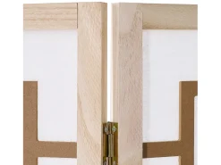 Divisória de ambiente 170x120x2,0 cm Natural/Branco/Marrom Shoji 3 painéis
