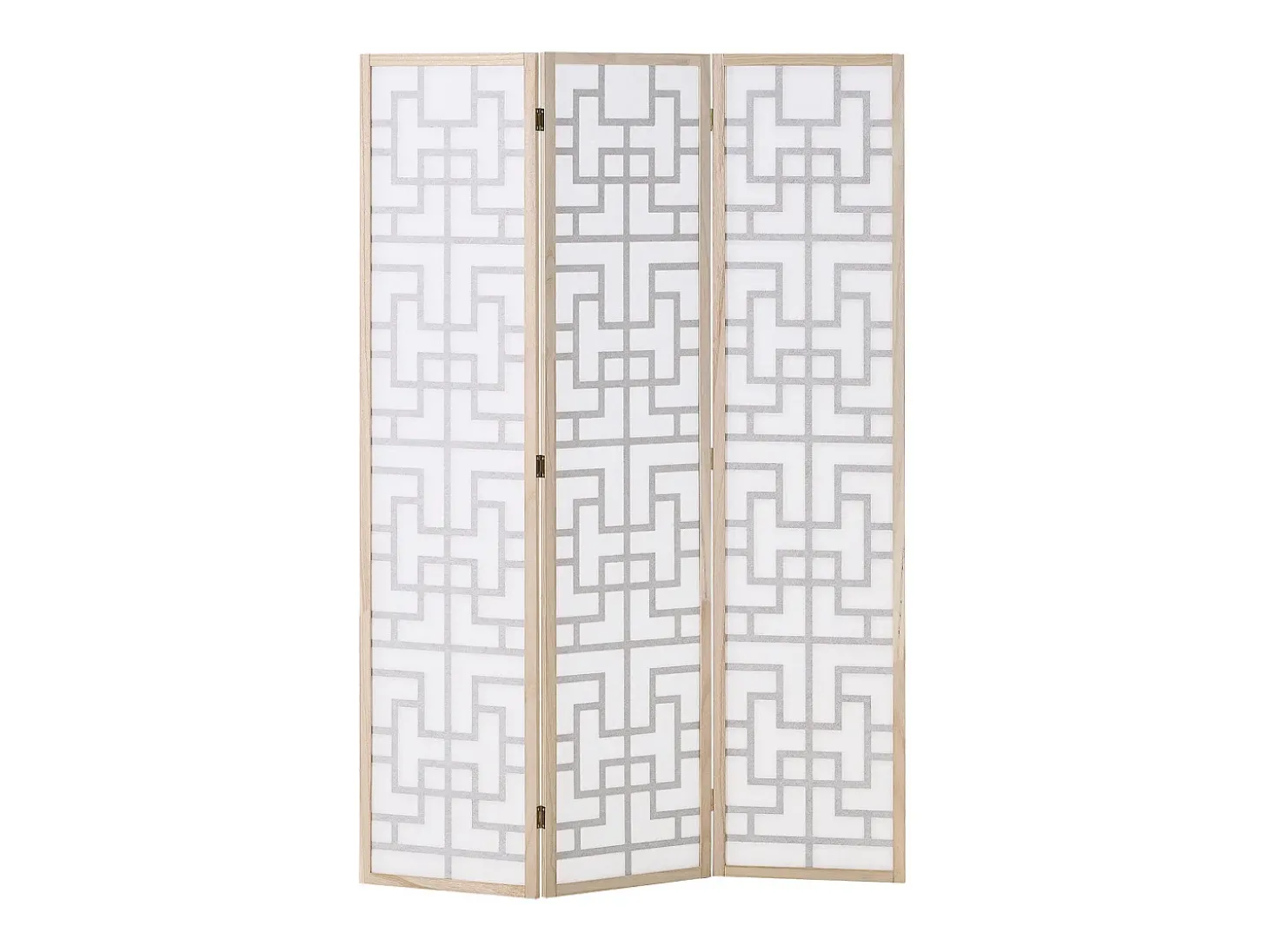 Divisória de ambiente 170x120x2,0 cm Natural/Branco/Marrom Shoji 3 painéis