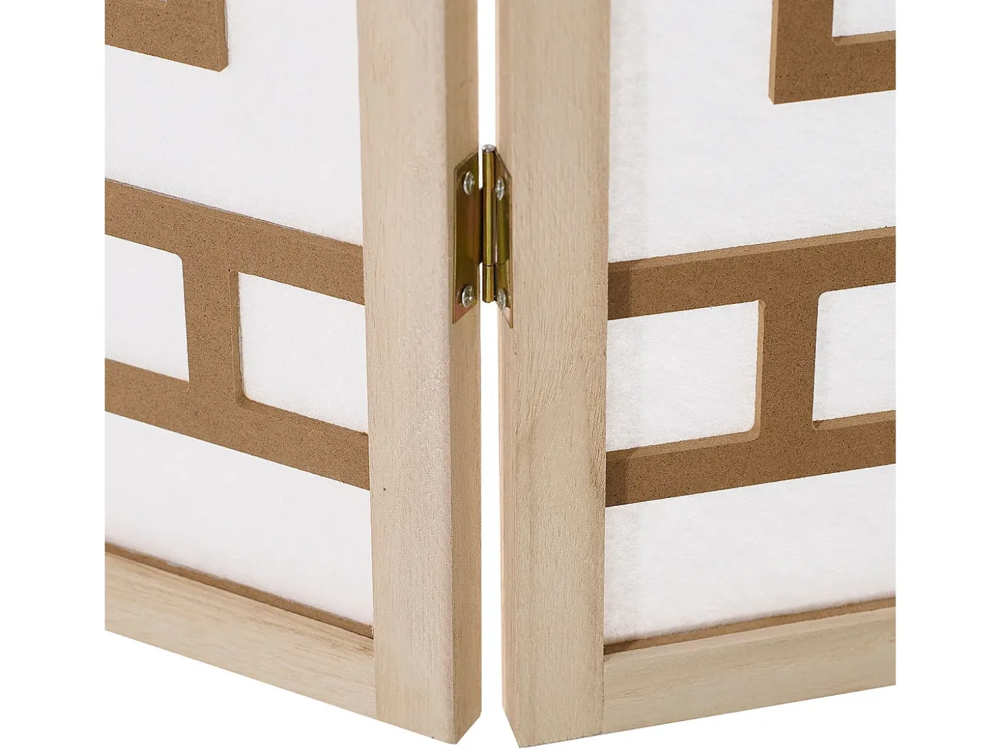 Divisória de ambiente 170x120x2,0 cm Natural/Branco/Marrom Shoji 3 painéis