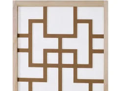 Divisória de ambiente 170x120x2,0 cm Natural/Branco/Marrom Shoji 3 painéis